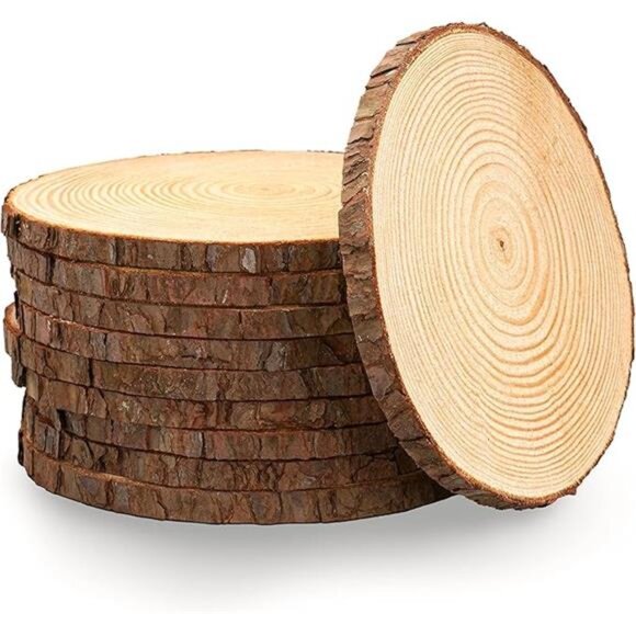 Set of (10) 10-11 inch Wood Slices for centerpieces! (10 inch) - Picture 8 of 8